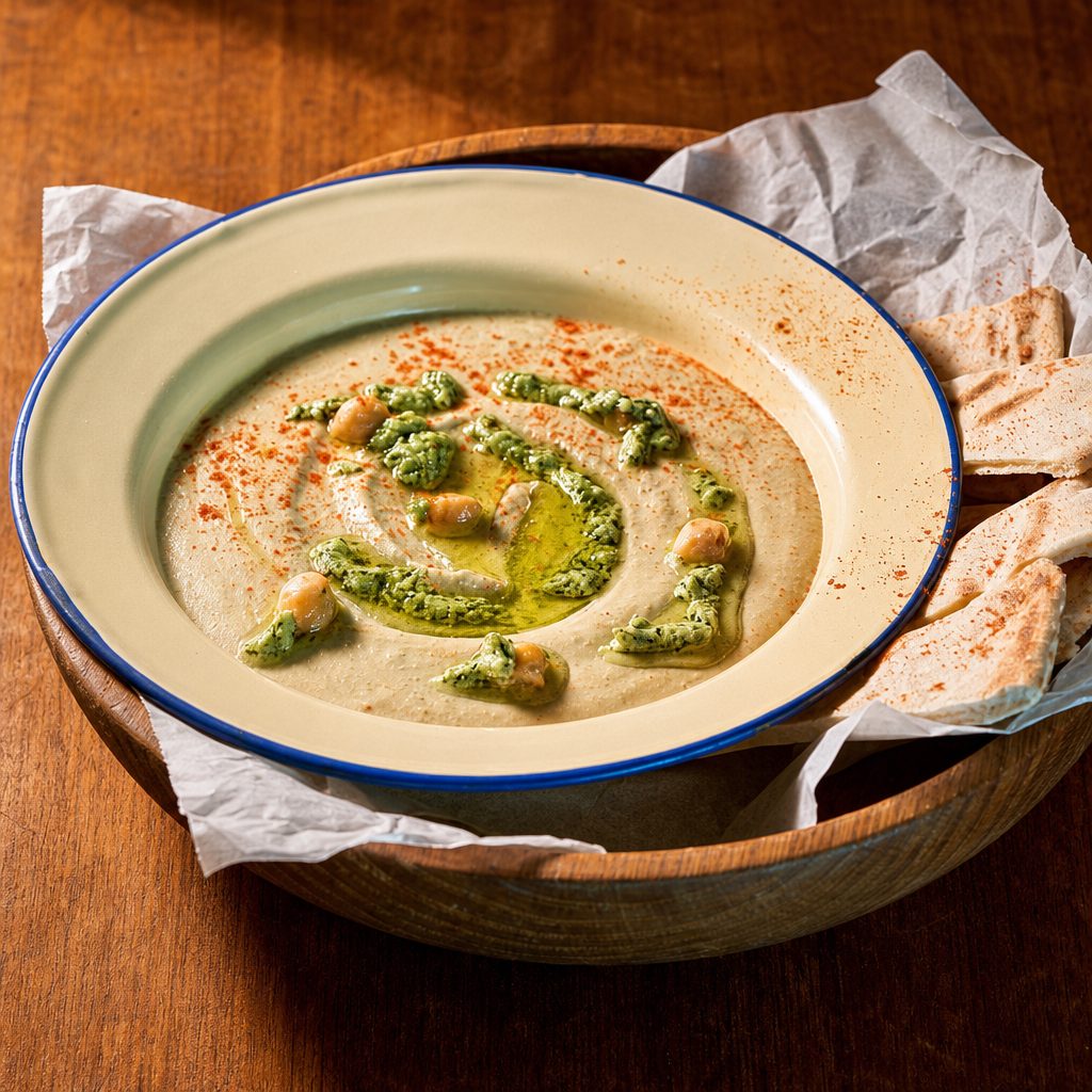 Hummus & Pita (V).