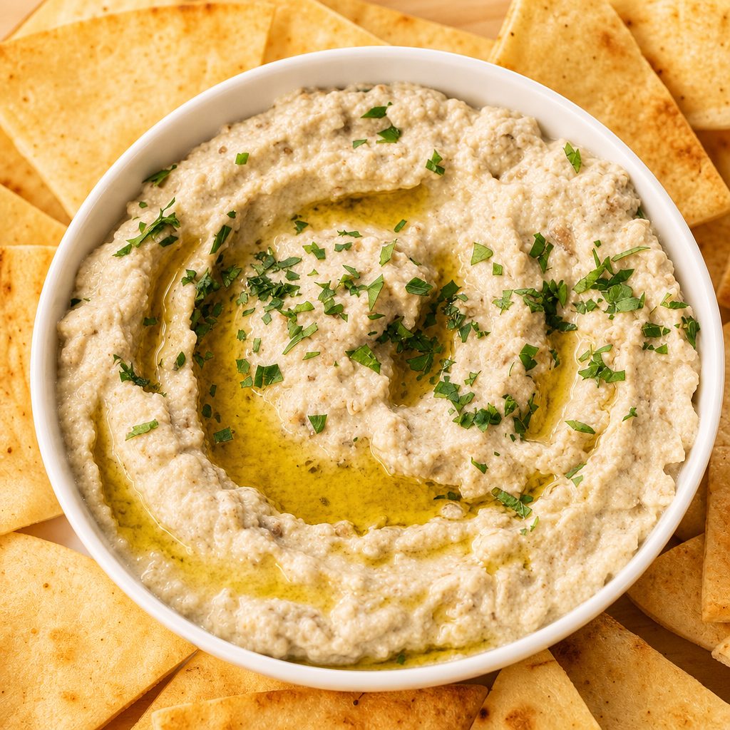 Baba Ghanoush & Pita (V).